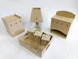 Kit Bebe Higiene Madeira Mdf Cru Passa Fita 7 Peças Fiação Brinde - Mdf store