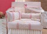 Kit Berço 10 Peças Com Almofada De Amamentação - Charme - Mariana baby confecções