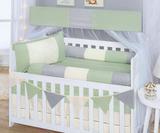 Kit Berço Americano 10 peças Sonho Rolinho Delicate Verde - I9 baby