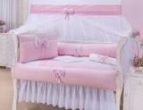 Kit Berço Americano 9 pçs Clássico Rosa - I9 baby