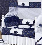 Kit Berço Americano 9 peças 100 Algodão Coroa Imperial - I9 baby