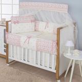 Kit Berço Americano 9 peças Florence Chevron Rosê - I9 baby