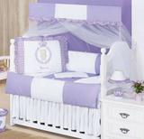 Kit Berço Americano 9 peças Misto Princesa Lilás - I9 baby