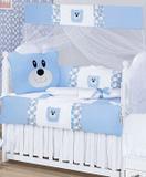 Kit Berço Americano 9 peças Urso Azul - I9 baby