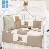 Kit Berço Americano 9 Peças Urso Dorminhoco Caqui - I9 baby