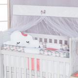 Kit Berço Americano Menina Nuvem Rosa Rolinhos 10 Peças - Sônia enxovais
