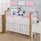 Kit Berço Americano Menina Panda Rosa - I9 baby