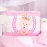 Kit Berço Americano Menina Rosa Ursa Realeza 9 Peças Americano / Nacional - Nicoli ferri
