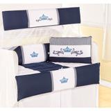 Kit Berço Americano Menino Coroa Azul Marinho 10 Peças - Sônia enxovais