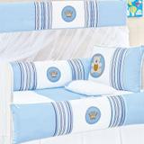 Kit Berço Americano Menino Ursinho Azul 08 Peças - Sônia enxovais
