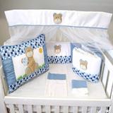 Kit Berço Americano Menino Urso Pirulito Azul - I9 baby