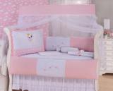 Kit Berço Americano/Nacional Gatinha Rosa - 10 Peças - Sônia enxovais