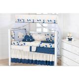 Kit Berço Americano Nuvenzinha para menino 09 Peças - com Almofada Nuvem - Quarto bebê Azul - Doce lar enxovais
