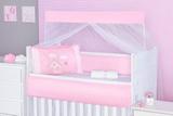 Kit Berco Casinha Rosa - Bordados 4r baby