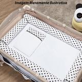 Kit Berço Cercadinho Batistela Baby Cruzinha Preto 6 Peças - 10090