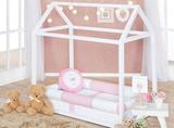 Kit Berço Montessoriano 8 peças 100Algodão Jardim Rosa - I9 baby