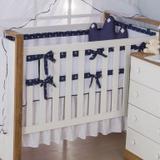 Kit Berço Tela Respirável 4 peças Coroa Marinho - I9 baby