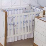 Kit Berço Tela Respirável - 4 peças Nuvem Azul - I9 baby