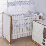 Kit Berço Tela Respirável 5 peças Nuvem Azul - I9 baby