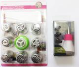 Kit bico russo 10 peças confeitar Aço inox e 5 bicos folha - Zgp