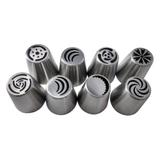 Kit bico russo 10 peças confeitar Aço inox - Zgp