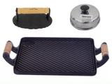 Kit Bifeteira Grelhada 10.2 + Amassador + Abafador de Hamburguer - Santana/aal