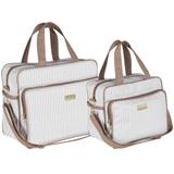 Kit Bolsa Bebê Cinza e Bege Cream Plike Baby LSTCNZ