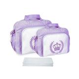 Kit Bolsa Bebê Maternidade Lilás Trocador B10W01 - Mave