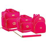 Kit Bolsa Bebê Mochila Trocador Plike Baby Pink TM-DR3