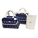Kit bolsa com frasqueira 4 peças masculino - Ludy baby