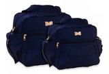 Kit Bolsa Frasqueira Bebê Maternidade Mave Baby Menina Azul Marinho