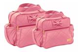 Kit Bolsa Frasqueira Bebê Maternidade Mave Baby Menina Vinho
