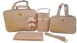 kit bolsa mala de bebe maternidade nude - Clara baby