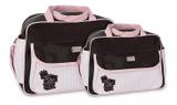 Kit Bolsa Mala Maternidade Bebê Menina Menino Atacado Mave Rosa Com Vinho - Mave baby
