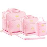 Kit Bolsa Maternidade 04 Peças Plike Baby Rosa TP-PK72
