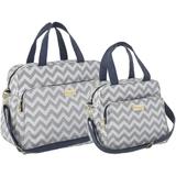 Kit Bolsa Maternidade Azul Marinho Chevron Plike Baby CHV