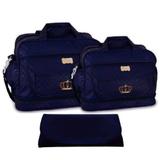 Kit Bolsa Maternidade Bebê Azul Marinho com trocador Marinho - Mave baby