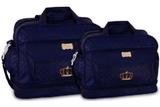Kit Bolsa Maternidade Bebê Coroa Menina Menino Atacado Mave Azul Marinho - Mave baby