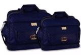 Kit Bolsa Maternidade Bebê Coroa Menino Atacado Azul Marinho - Mave baby