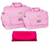 Kit Bolsa Maternidade Bebê Trocador Menino Menina Atacado BaratoRosa - Mave baby