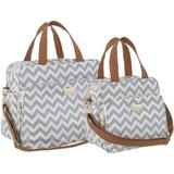 Kit Bolsa Maternidade Caramelo Chevron Plike Baby CHV