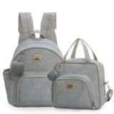 Kit Bolsa Maternidade com Mochila Barcelona Mescla - Hug Baby