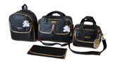 Kit Bolsa Maternidade com Mochila Menino - Cor Preto - Evundile