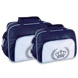 kit bolsa maternidade coroa mave baby azul