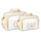 kit bolsa maternidade coroa mave baby bege