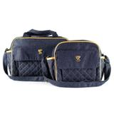 Kit Bolsa Maternidade Jeans Bordado Classic for Baby Cor Jeans - Classic for baby bags