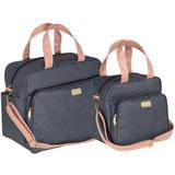 Kit Bolsa Maternidade Jeans Rosé Denim Plike Baby JSNRSE