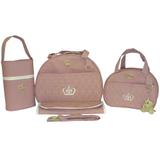 Kit bolsa maternidade jokenpô ludy baby coroa rosê