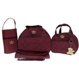 Kit bolsa maternidade jokenpô ludy baby coroa vinho