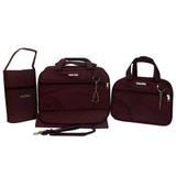 Kit Bolsa Maternidade Jokenpô Ludy Baby Urso Bordado Vinho